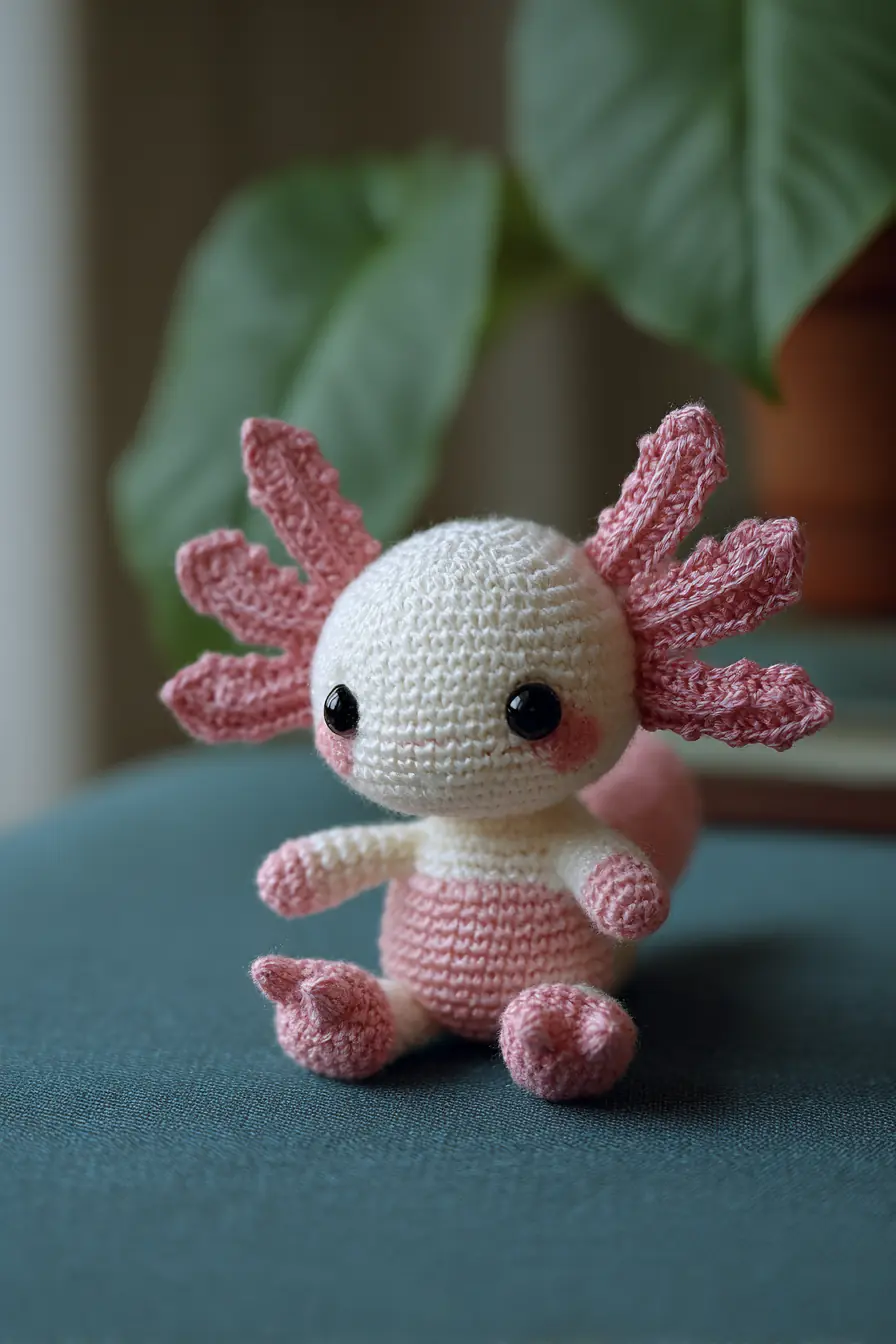Crochet Axolotl Amigurumi Pattern — Soft Cotton Toy, Beginner-Friendly