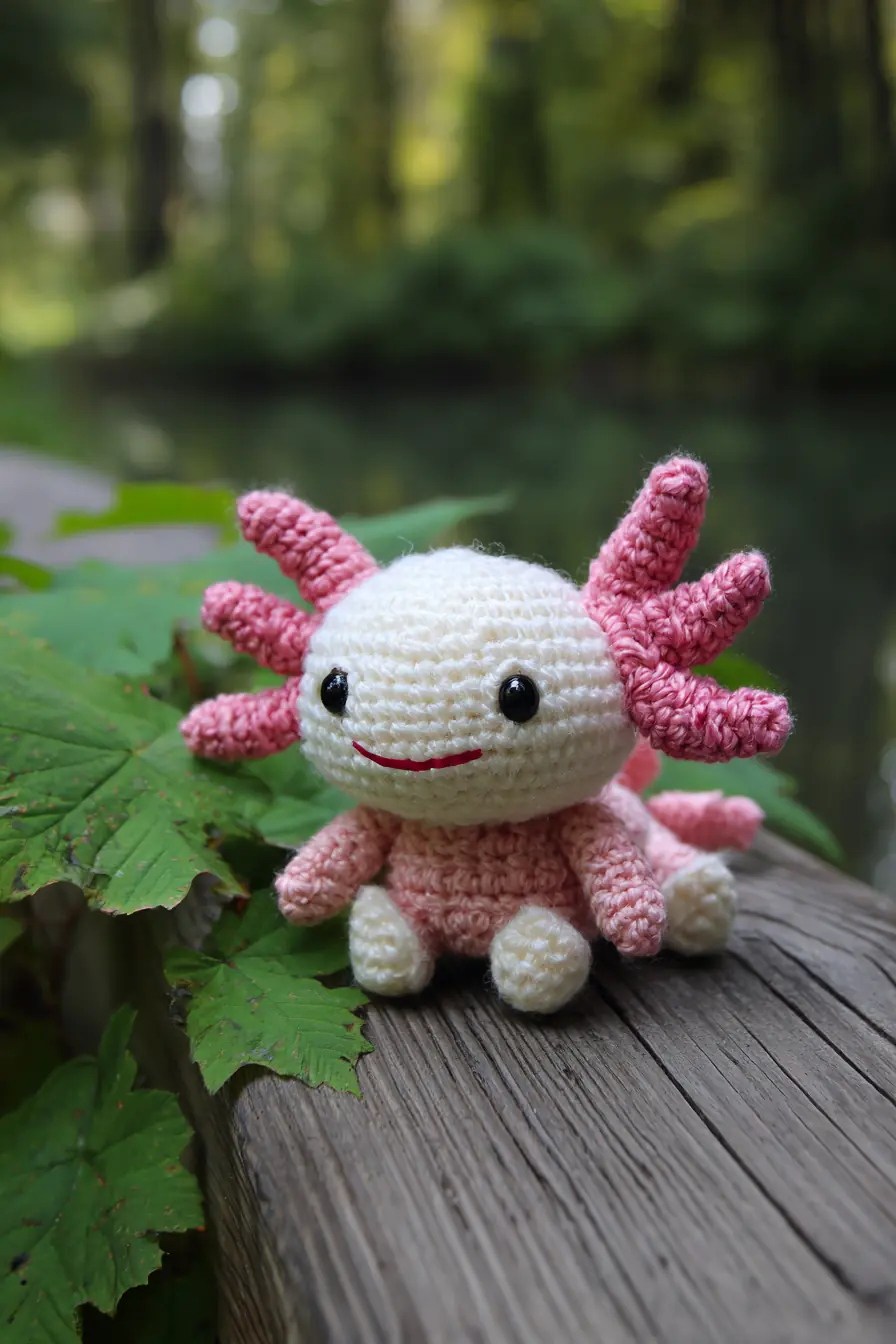 Crochet Axolotl Amigurumi — Cute Cotton Axolotl Toy Pattern