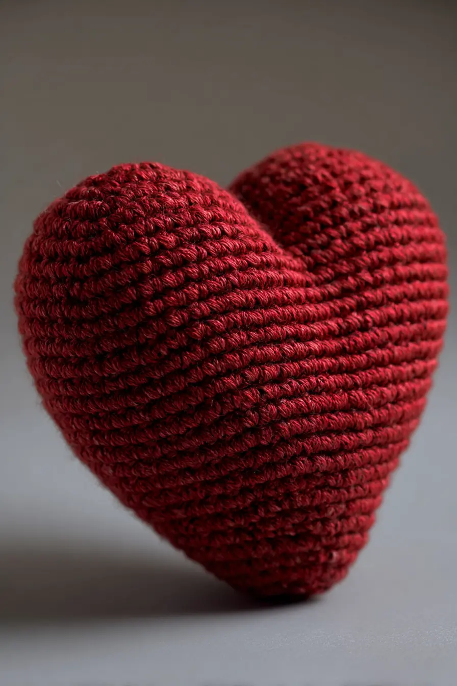 Crocheted Amigurumi Heart — Materials, Stitches and Safety Tips