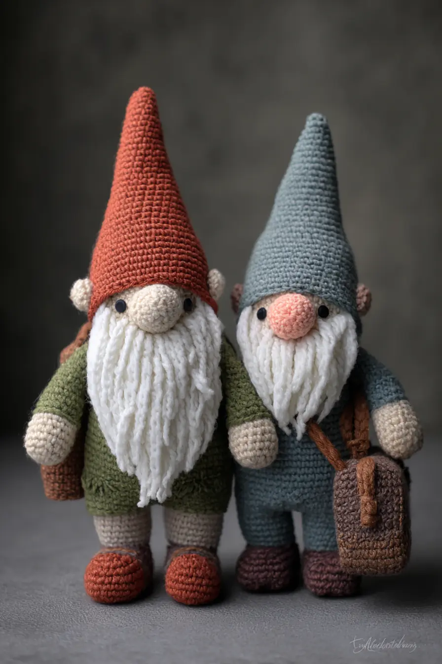 Crocheted Gnome Amigurumi Pattern — Pointy-Hat Gnome Doll