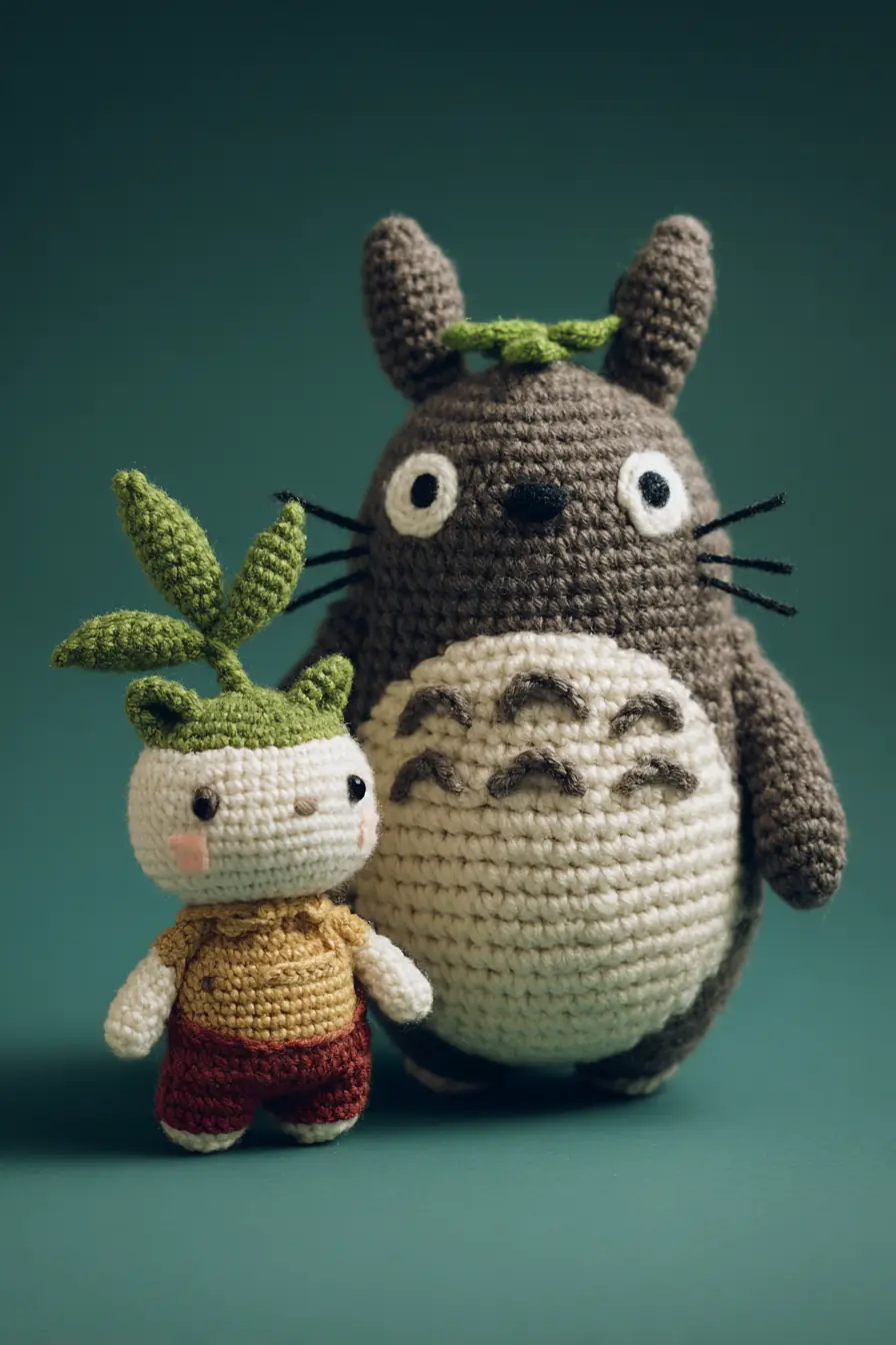 Crocheted Forest Friend Amigurumi with Mini Plant Pal — Pattern & Tips