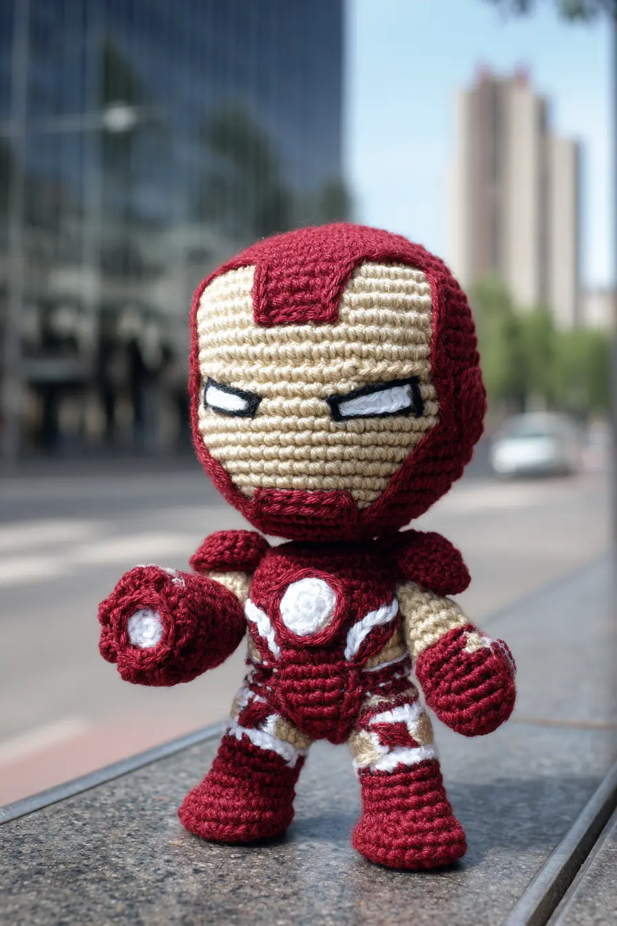 Iron Man Amigurumi Crochet Pattern — Red & Gold Superhero Plush (Worsted)
