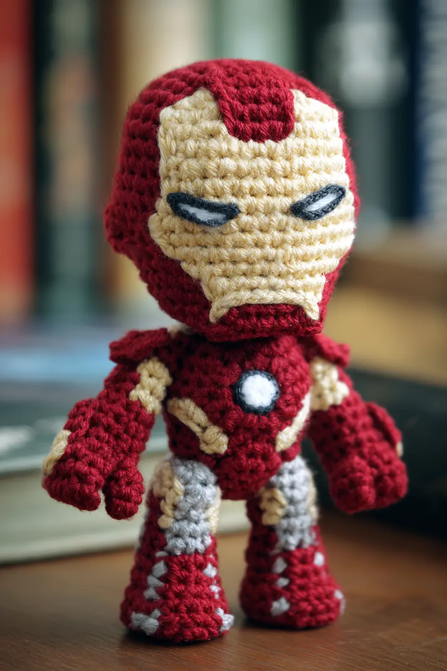Iron Man Amigurumi Crochet — Mini Superhero Doll Pattern (Worsted Yarn)