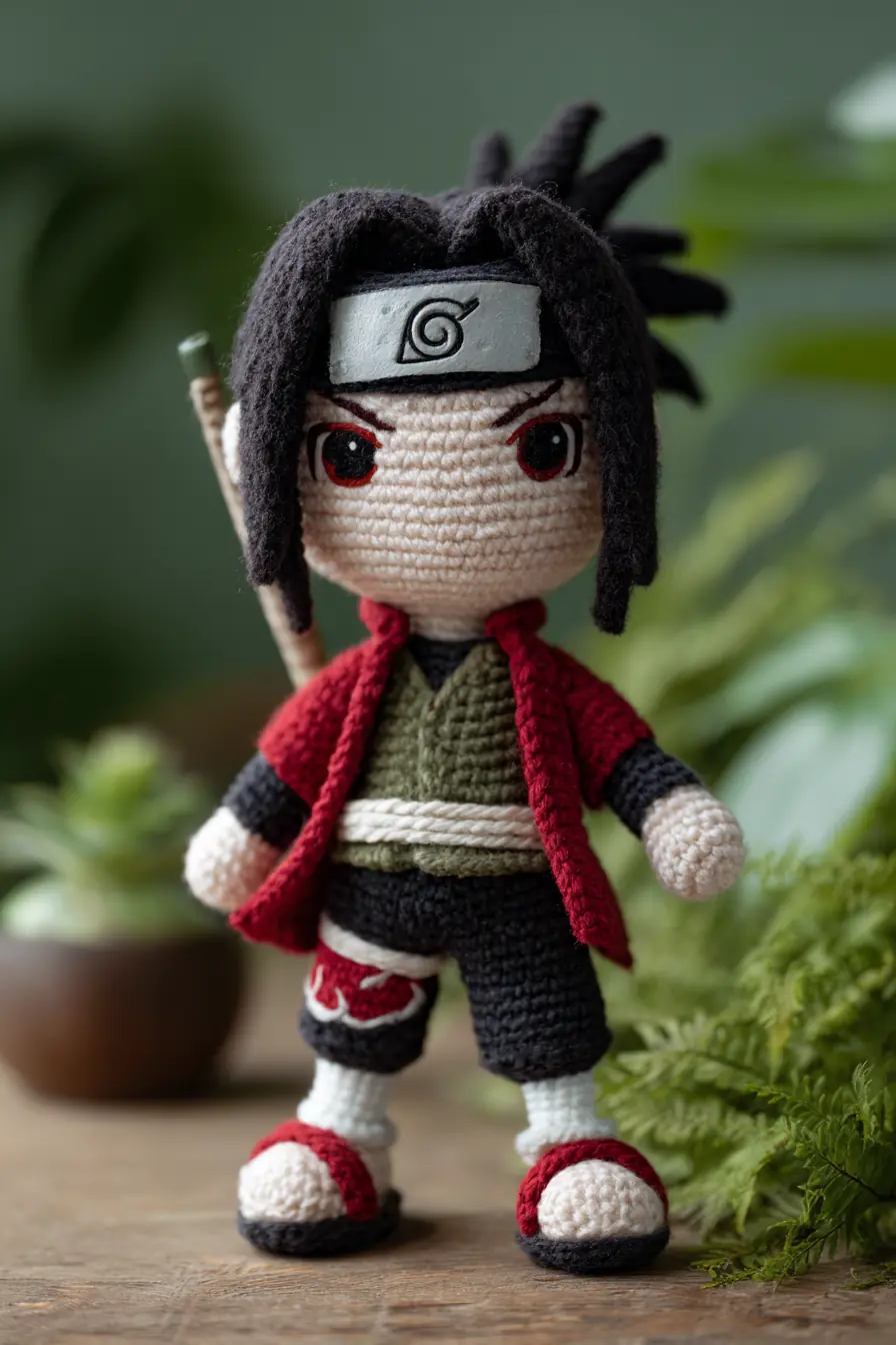 Itachi Uchiha Amigurumi Crochet Doll — Yarn, Stitches & Safety Tips