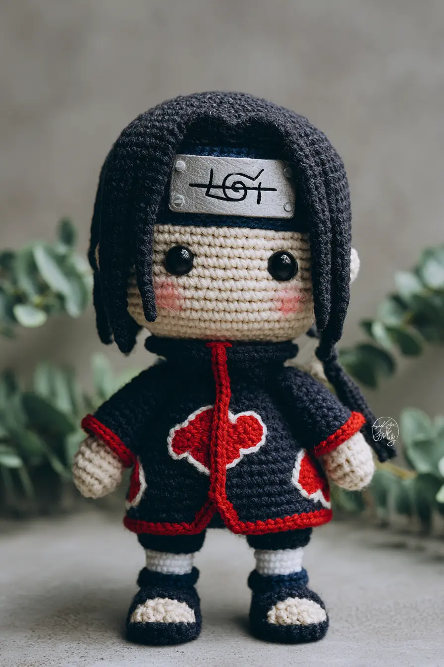 Itachi-Inspired Amigurumi Ninja Doll — Crochet Materials & Tips