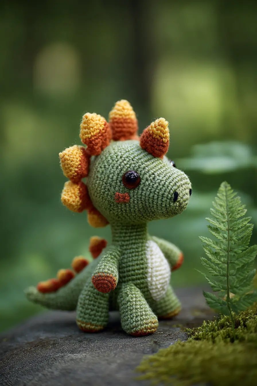 Stegosaurus Amigurumi Crochet — Small Dino Toy Pattern & Materials