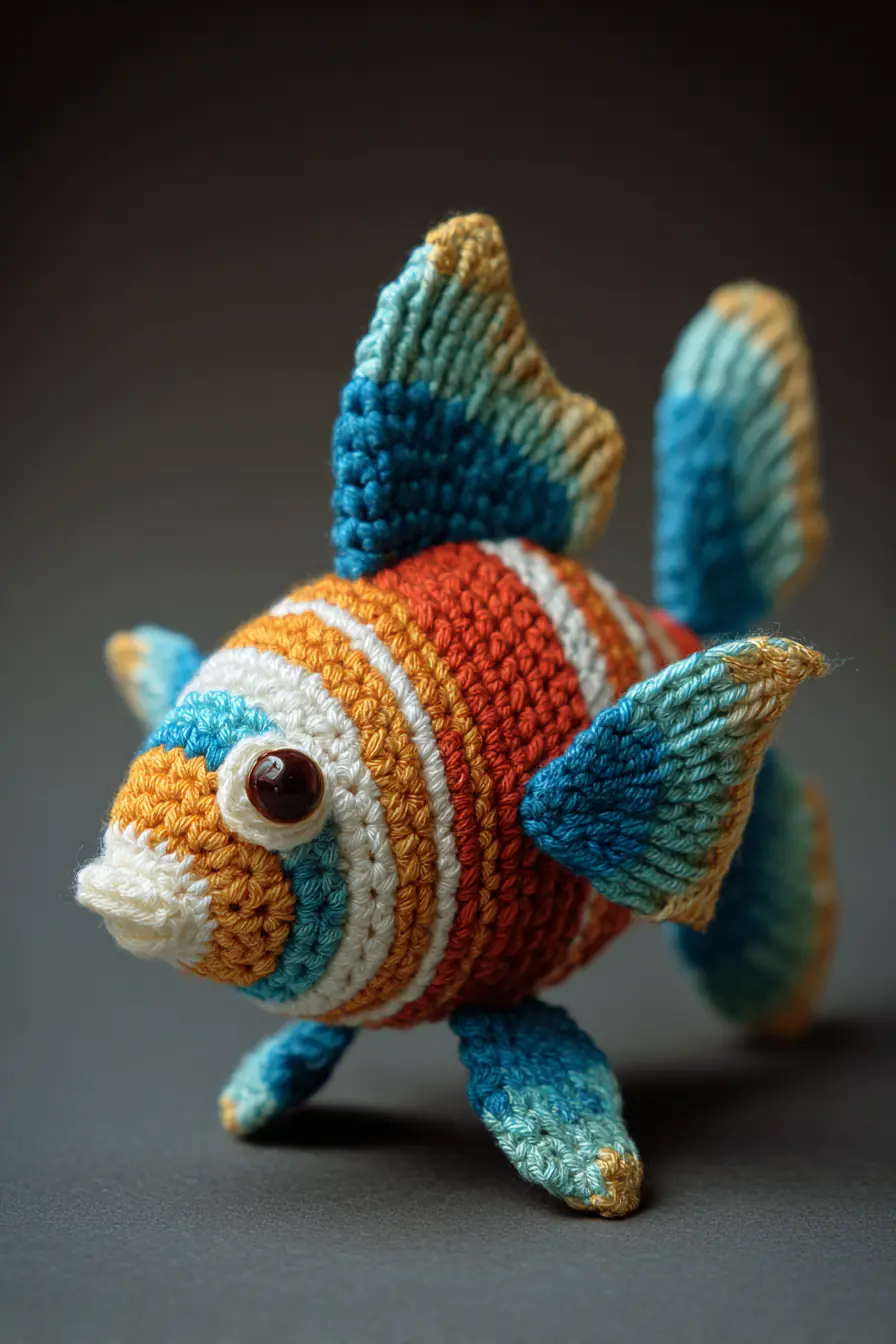 Striped Clownfish Amigurumi — Crochet Materials, Stitches & Safety Notes