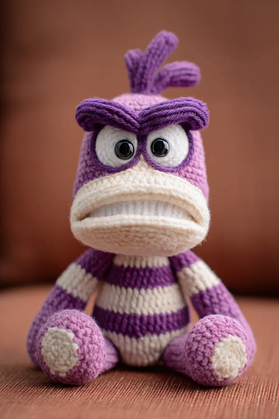 Striped Purple Duck Amigurumi — Crochet Pattern Notes & Materials