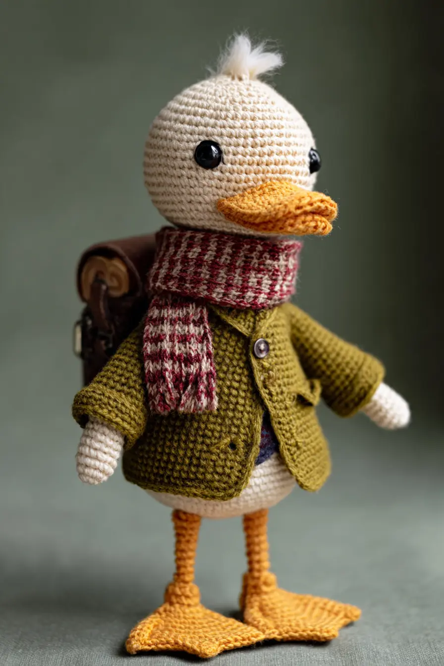 Duck Amigurumi Pattern — Cotton Yarn, Single Crochet & Safety Eyes