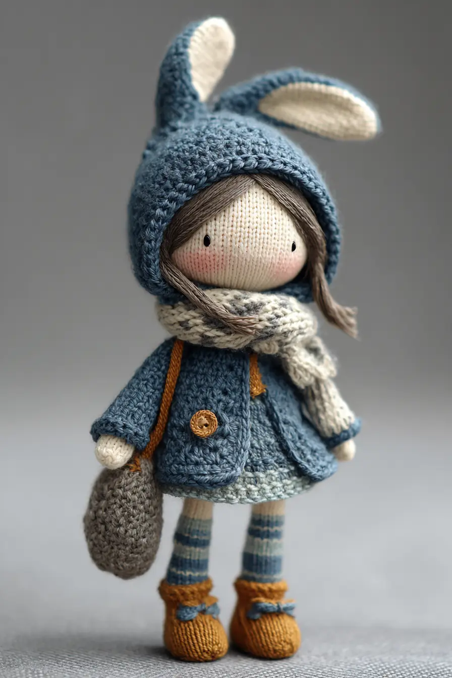 Bunny‑Hood Amigurumi Doll — Crochet Pattern, Materials & Essential Tips