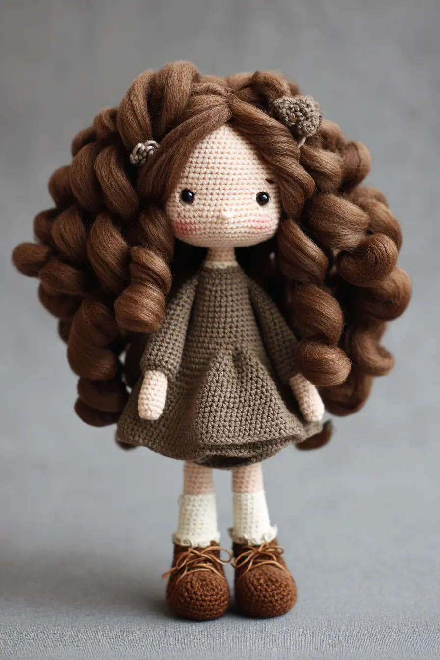 Curly-Haired Amigurumi Doll Pattern — Materials, Stitches & Safety Tips