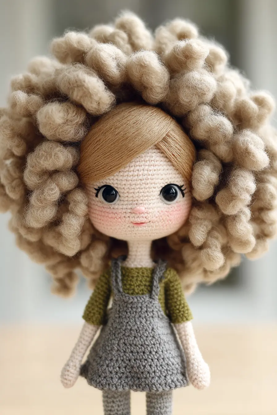 Curly-Haired Amigurumi Doll Pattern — Crochet Materials, Stitches & Safety Tips