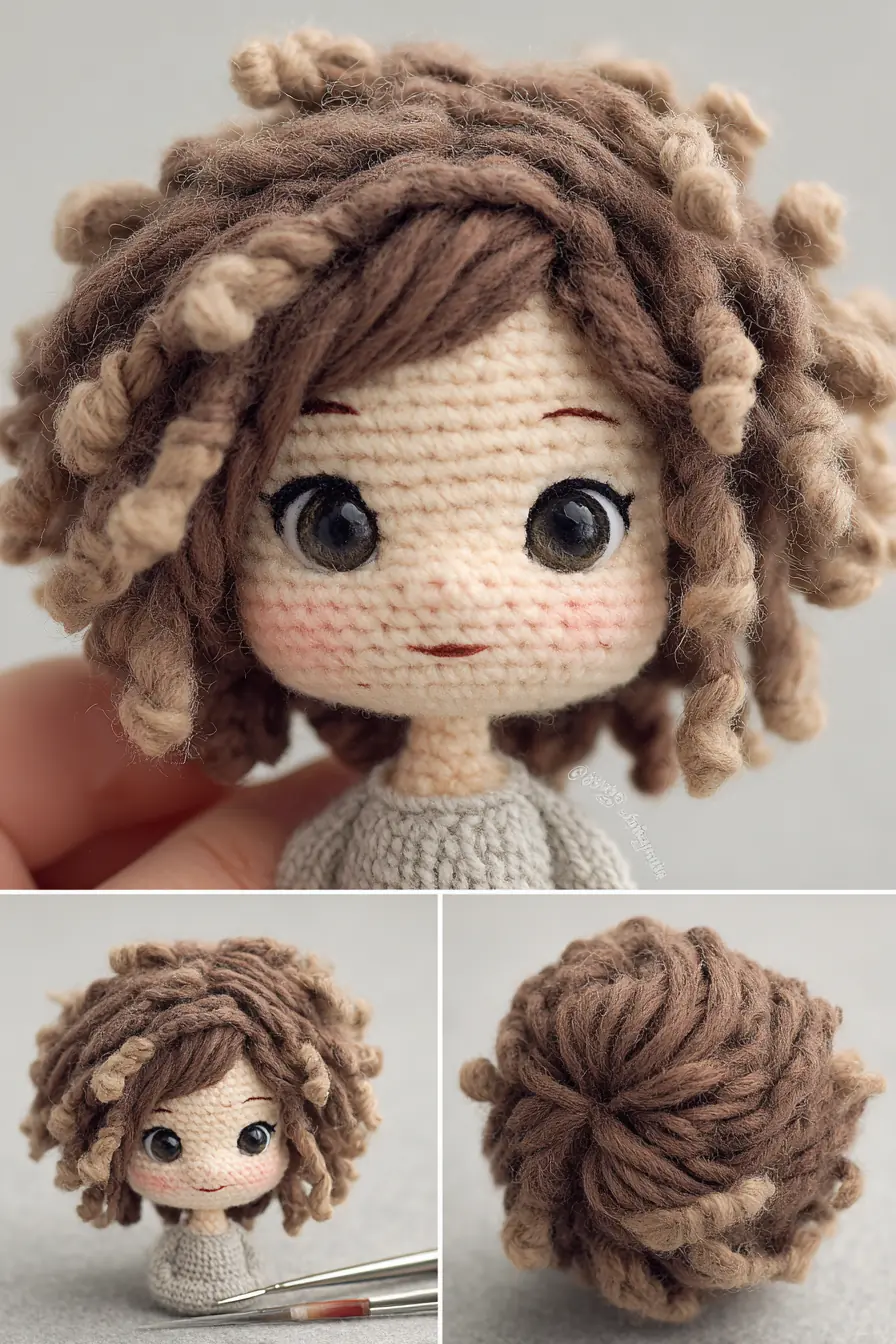 Curly‑Haired Amigurumi Doll Pattern — Materials, Stitches & Safety Tips