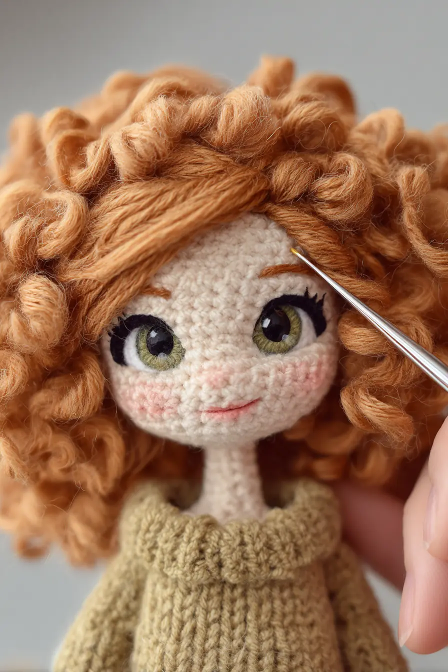 Curly‑Haired Amigurumi Doll Pattern — Redhead Crochet Doll Guide
