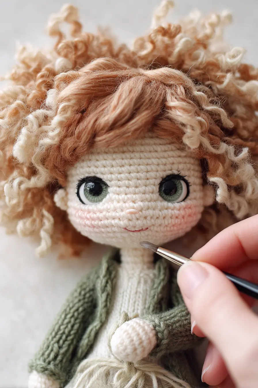 Curly‑Haired Amigurumi Doll — Crochet Pattern, Materials & Finishing Tips