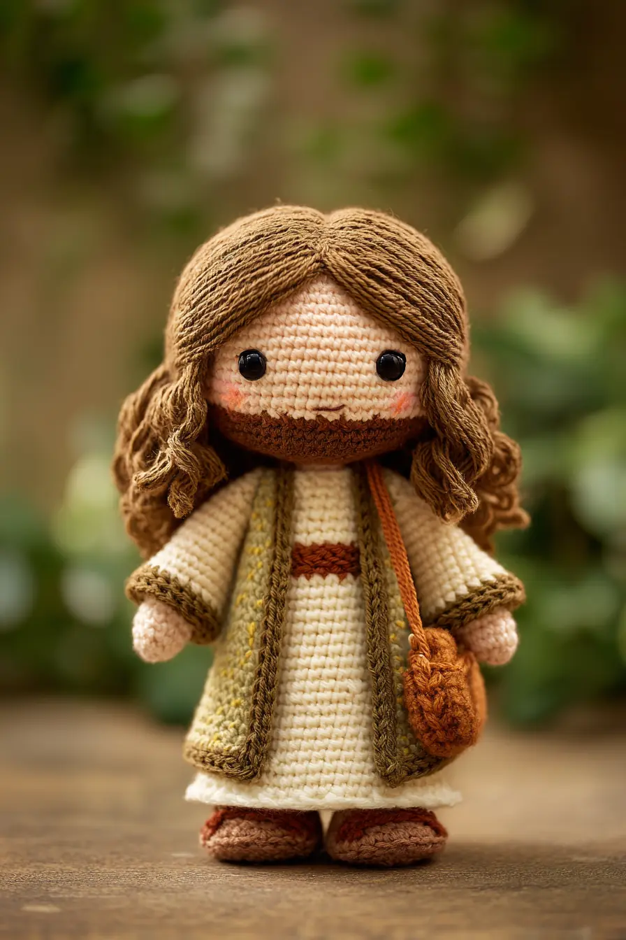 Curly‑Haired Amigurumi Doll Crochet Pattern — Cloak, Bag & Safety Tips