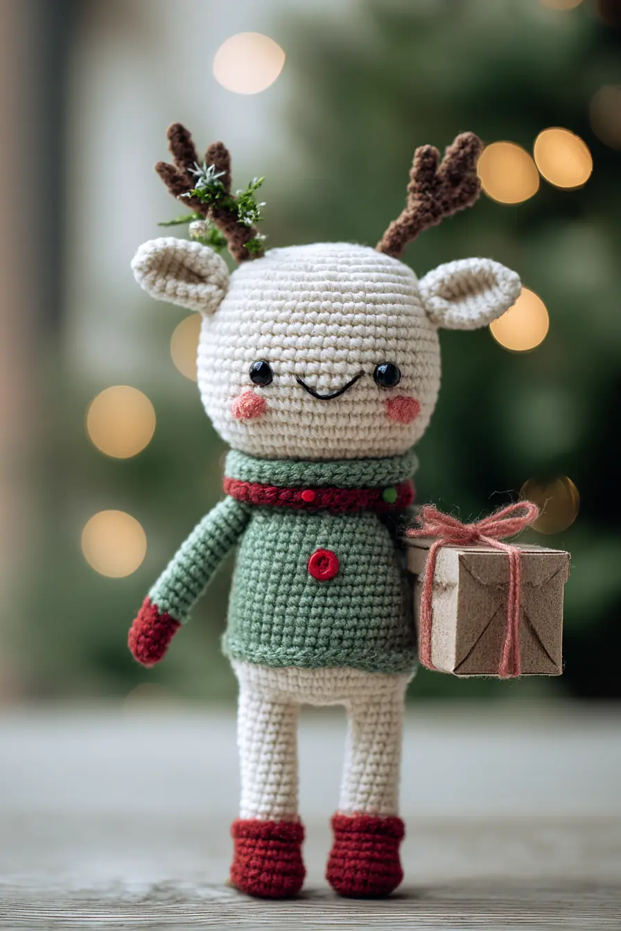 Cute Reindeer Amigurumi Pattern — Worsted Yarn, Single Crochet, Safety Tips