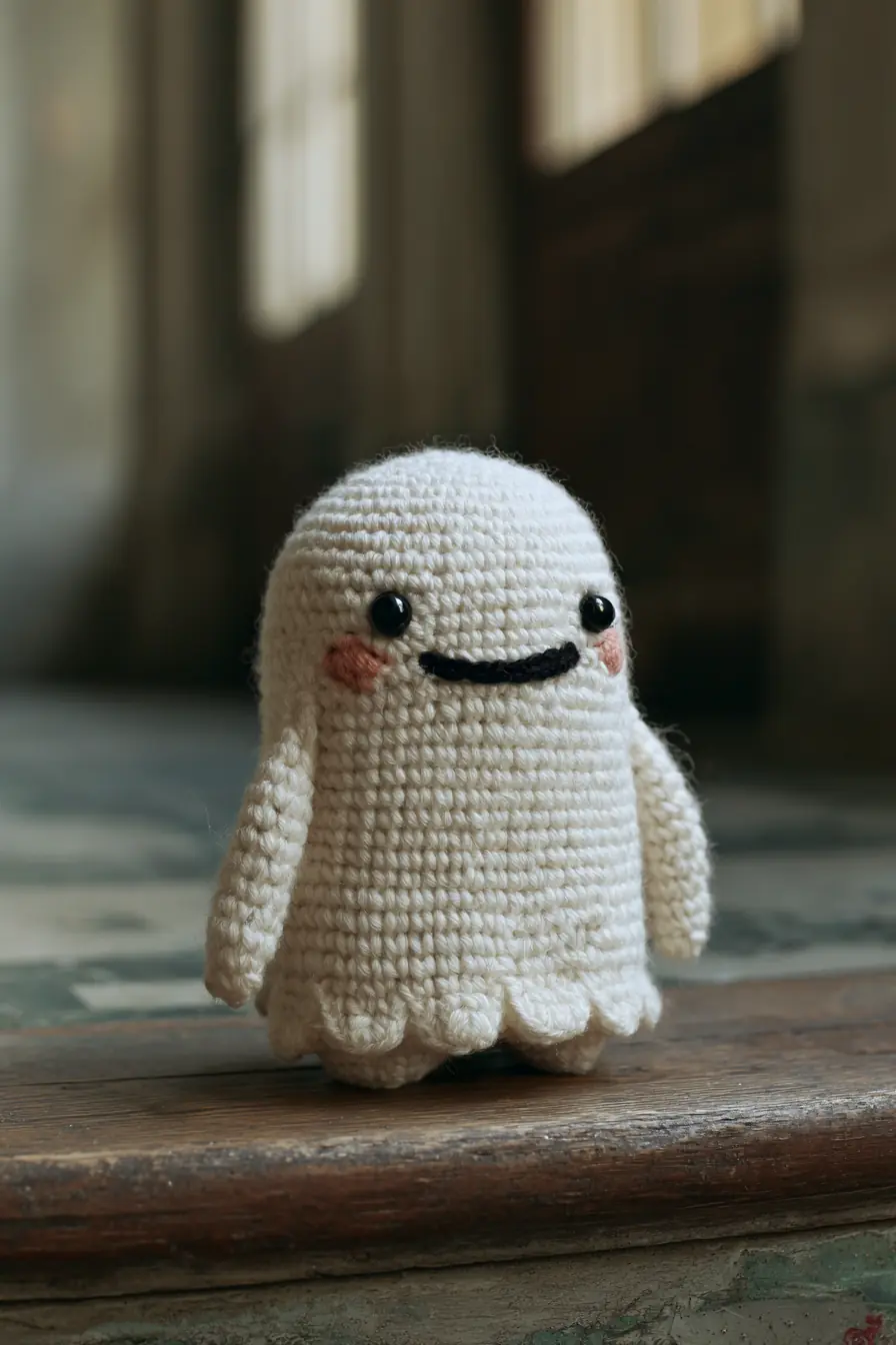 Cute Ghost Amigurumi Pattern — Small Crochet Plush (10–15 cm)