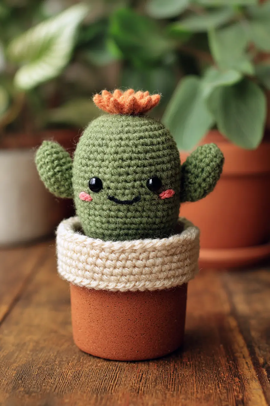Cute Amigurumi Cactus Crochet Pattern — Small Potted Plush (Beginner Friendly)