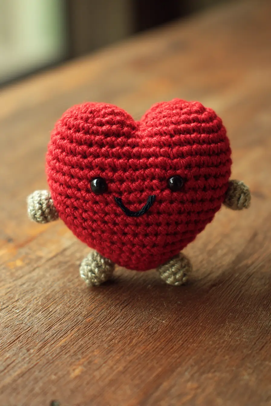 Cute Amigurumi Heart Plush — Simple Crochet Pattern & Materials