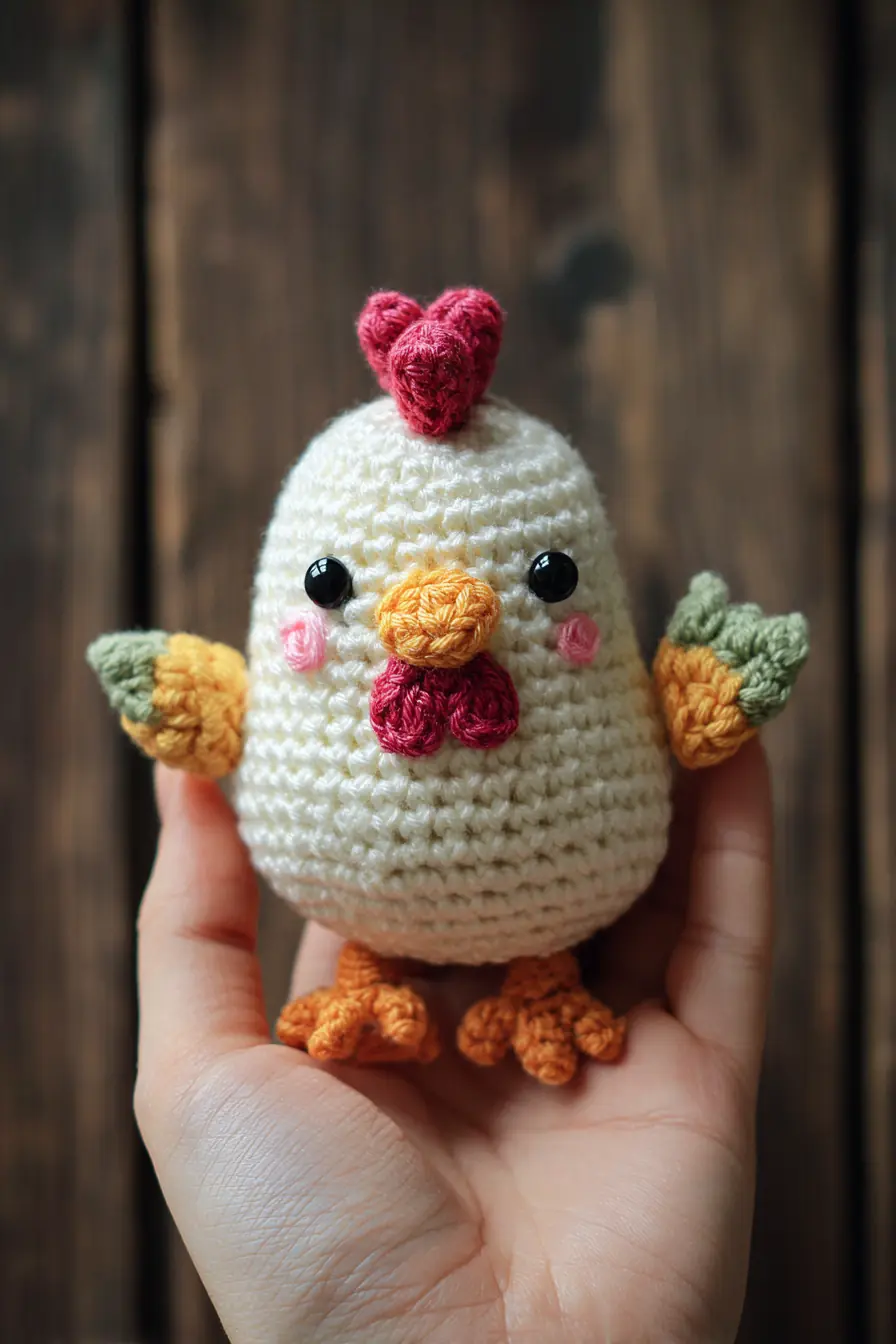 Cute Amigurumi Chick Crochet Pattern — Small Palm-Sized Chicken Toy