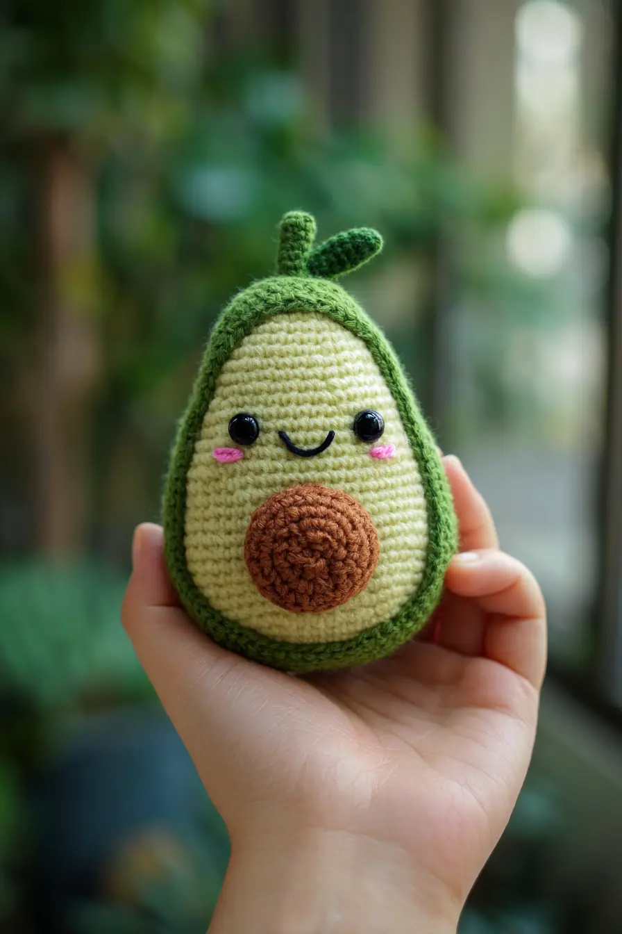 Cute Amigurumi Avocado — Crochet Toy Pattern, Materials & Tips