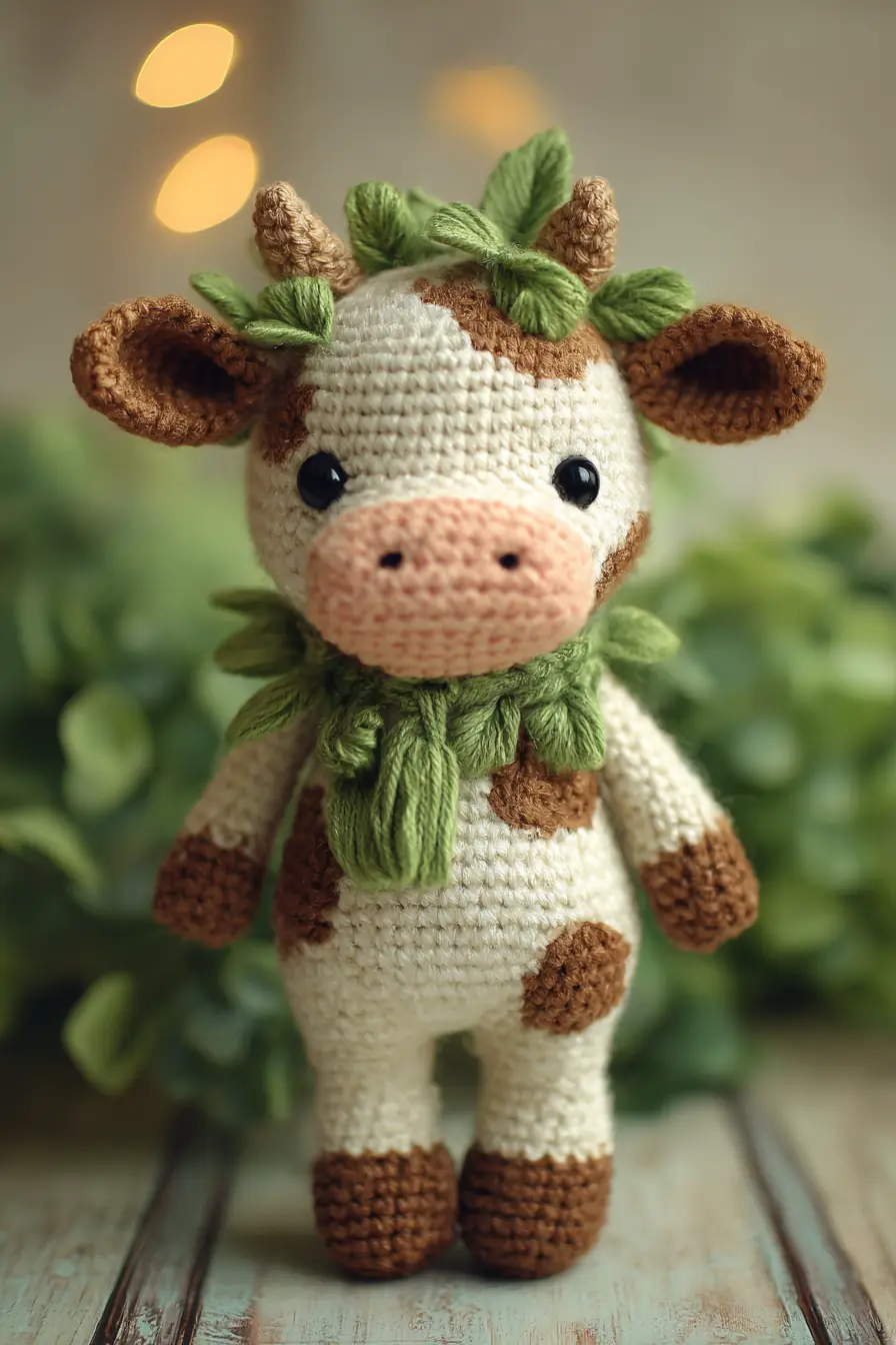 Cute Cow Amigurumi Pattern — DK Yarn, Single Crochet, Safety Tips
