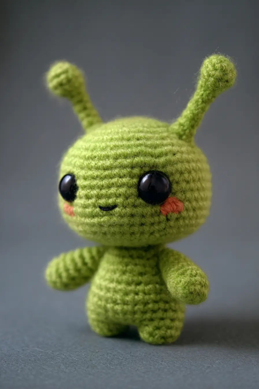 Cute Green Alien Amigurumi — Small Crochet Plush Pattern