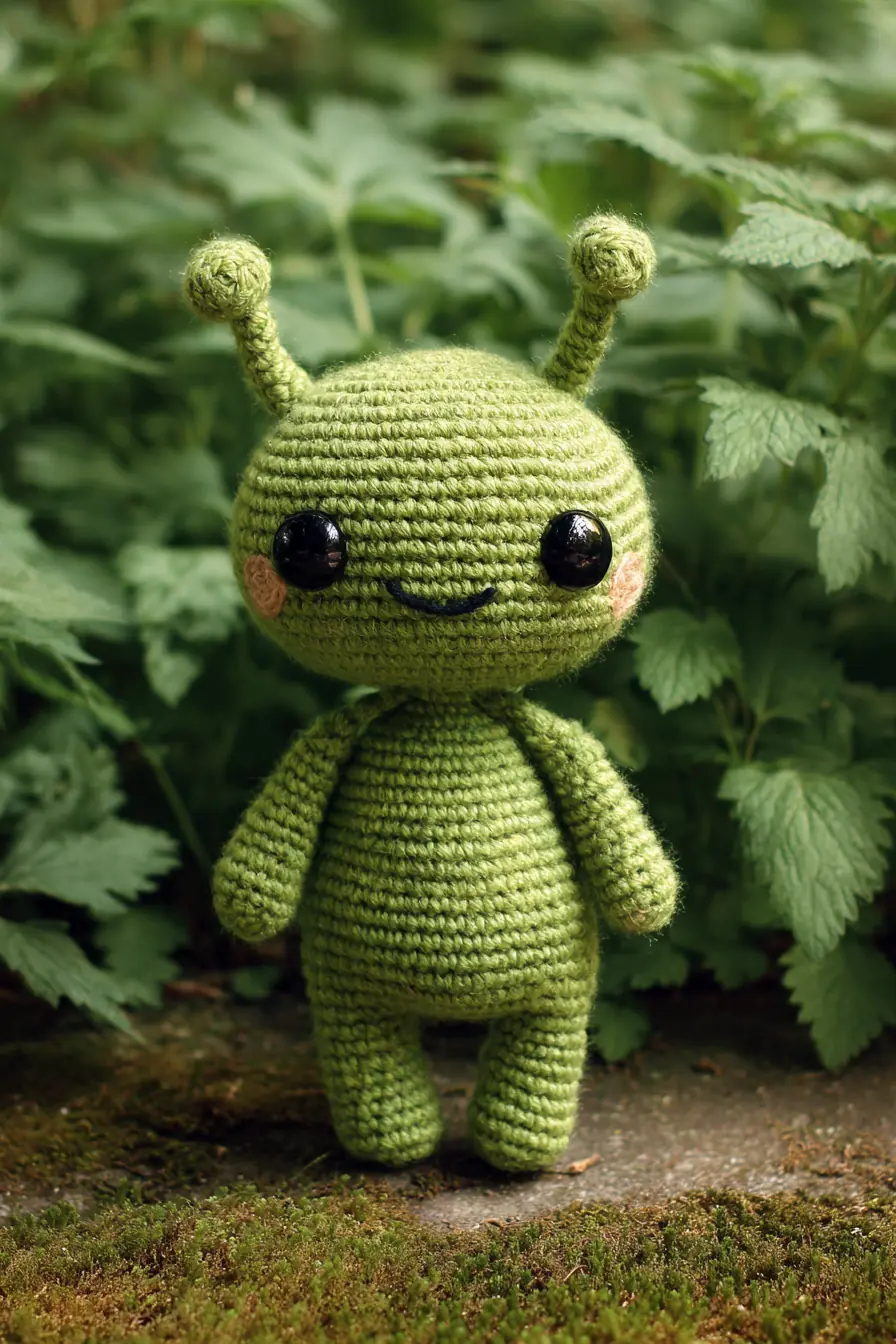 Cute Green Alien Amigurumi Crochet Pattern — Yarn, Stitches, Size & Safety Tips
