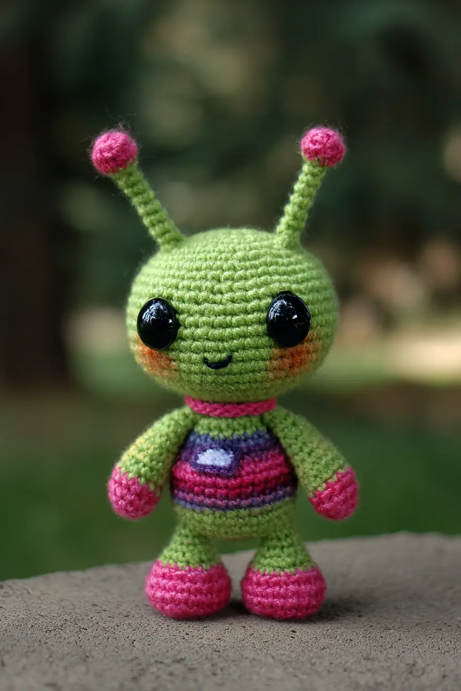 Cute Green Alien Amigurumi — Crochet Pattern, Materials & Tips