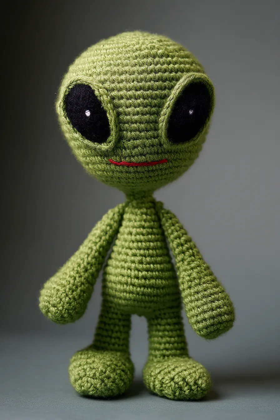 Cute Green Alien Amigurumi — Crochet Pattern (Single Crochet Toy)