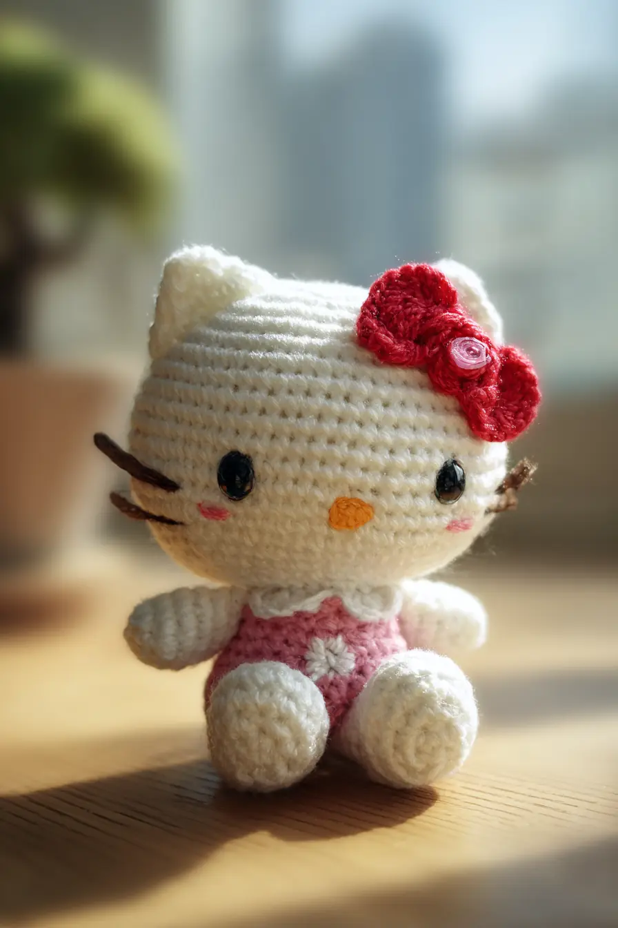 Cute Crochet Kitty Amigurumi Pattern - Materials, Stitches & Safety Tips