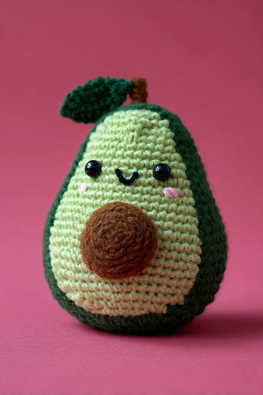 Cute Crochet Amigurumi Avocado — Seed, Leaf & Safety Tips