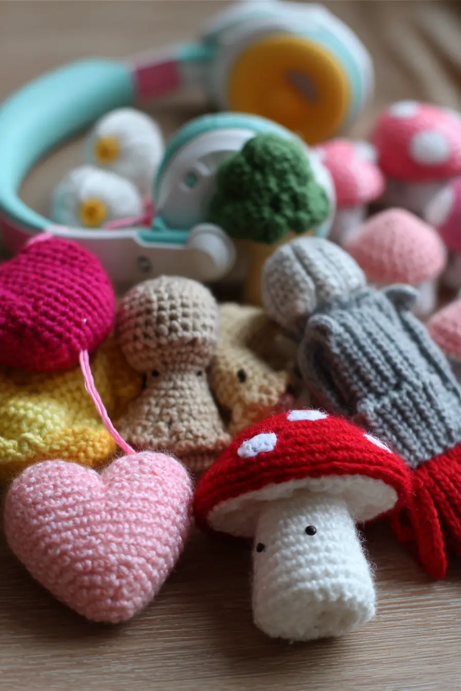 Cute Mushroom & Heart Amigurumi — Materials, Stitches, Size & Safety Tips