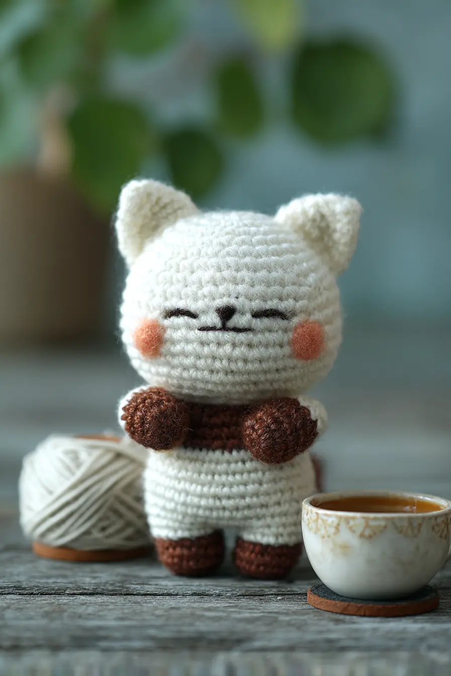 Sweet Sitting Cat Amigurumi — Crochet Pattern, Materials & Safety Tips