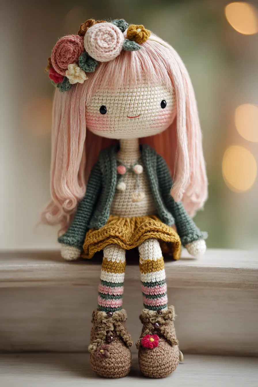 Sweet Floral Amigurumi Doll — Crochet Pattern & Materials Guide