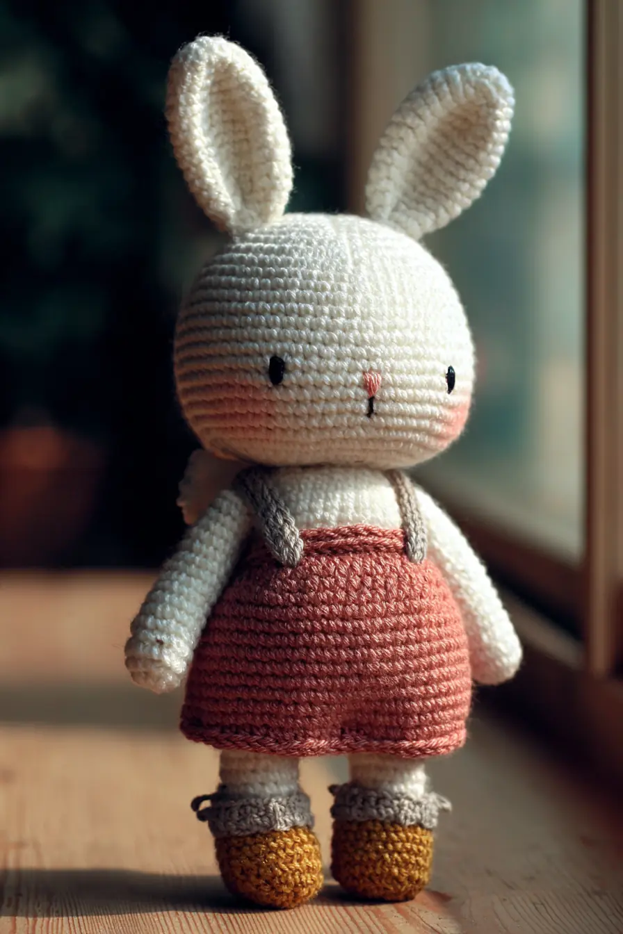 Sweet Crochet Bunny Amigurumi Pattern — Dress, Straps & Booties