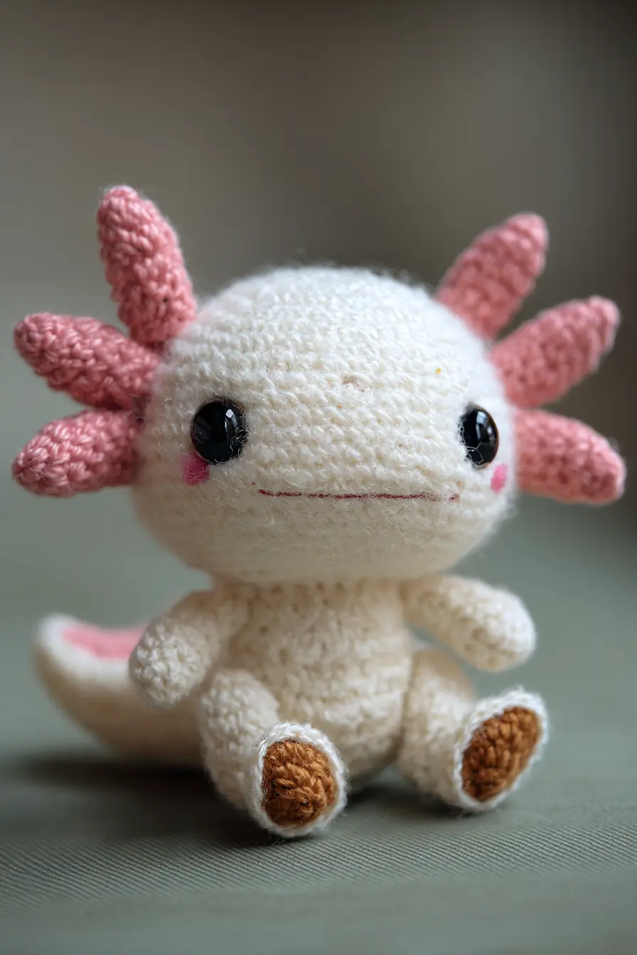 Axolotl Amigurumi Pattern — Cute Crochet Toy (SC, Magic Ring, Safety Eyes)