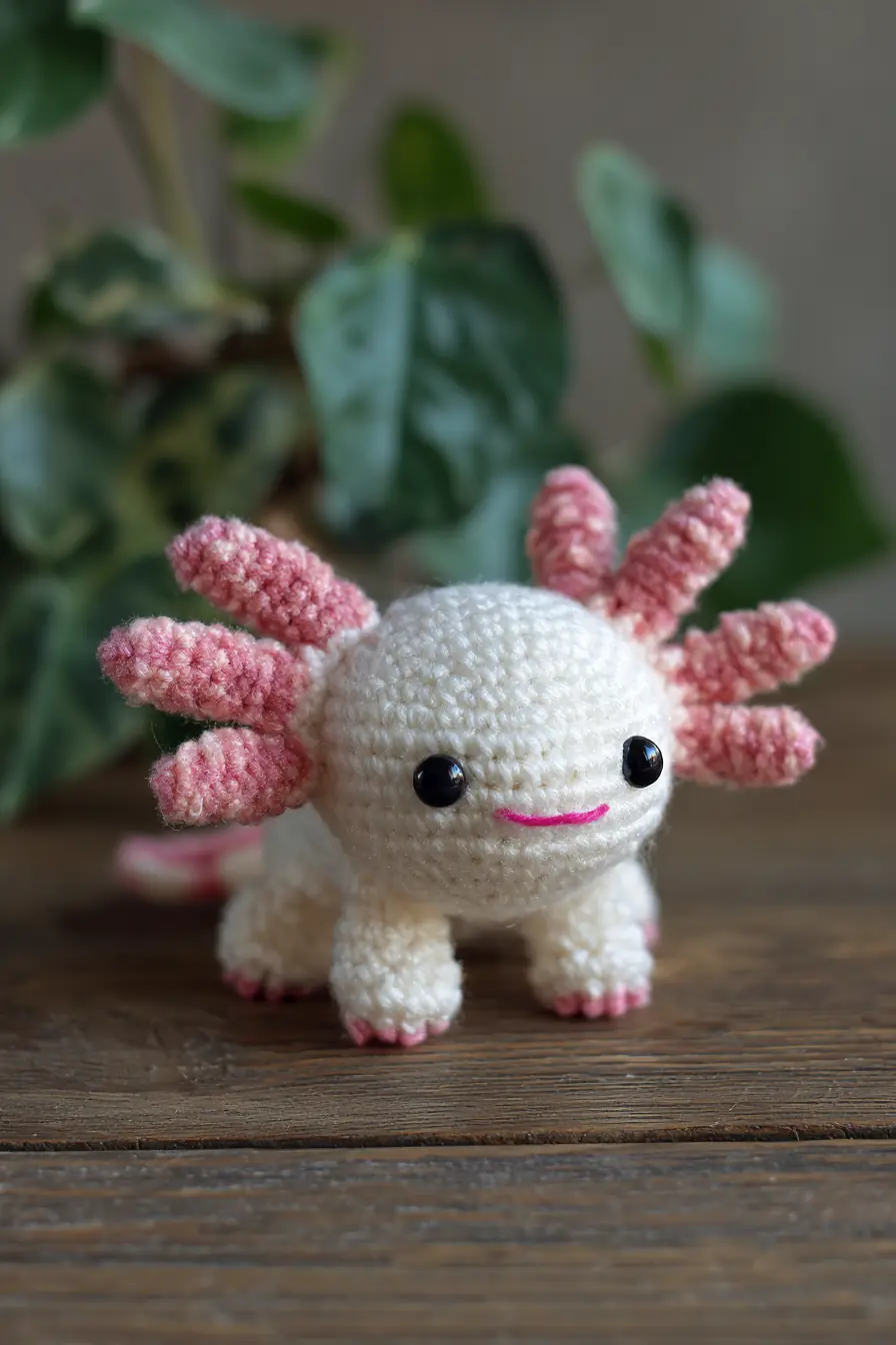 Axolotl Amigurumi Crochet Pattern — Cute Gilled Plush Toy