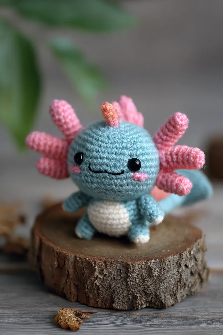 Axolotl Amigurumi Crochet | Cute Tiny Amigurumi Pattern (Worsted Yarn)